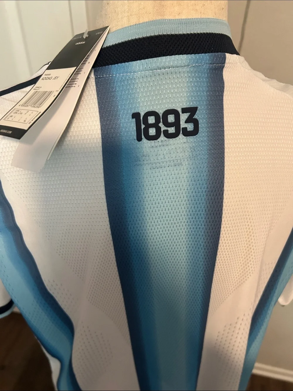 Argentina Soccer Jersey - White & Light Blue